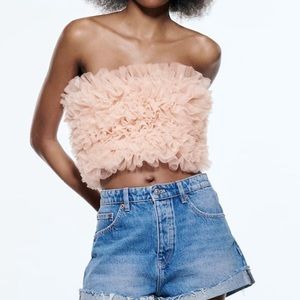Zara tulle crop top
